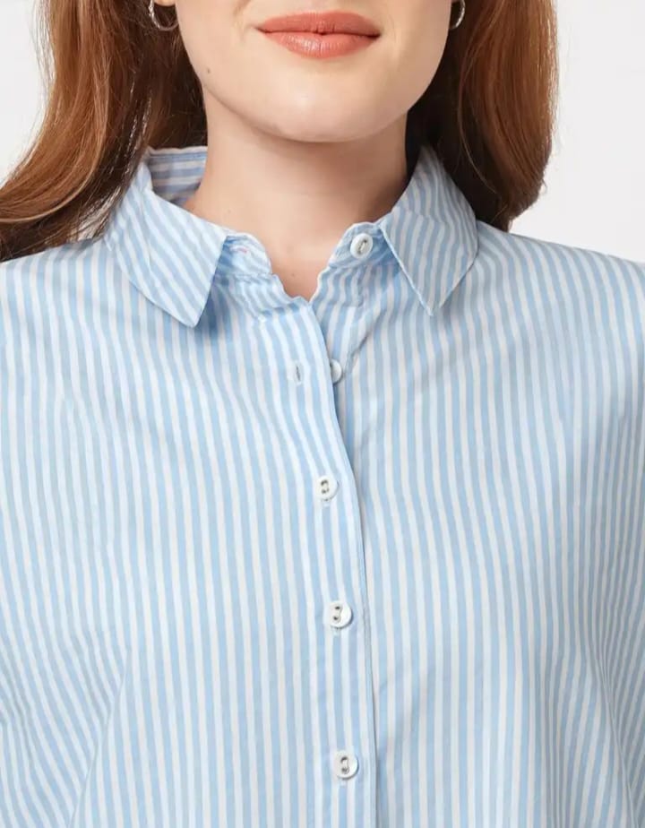 Sky Blue & White Formal Shirt